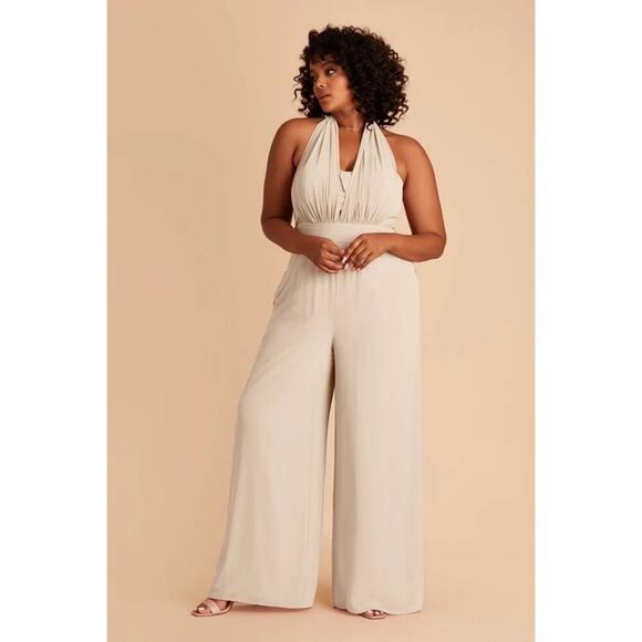 Birdy Grey Gigi Jumpsuit Versatile Styles Neutral Champagne Size 1X. NEW - Picture 1 of 13